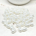 Acryl Perlen Oval Weiß 50 St.