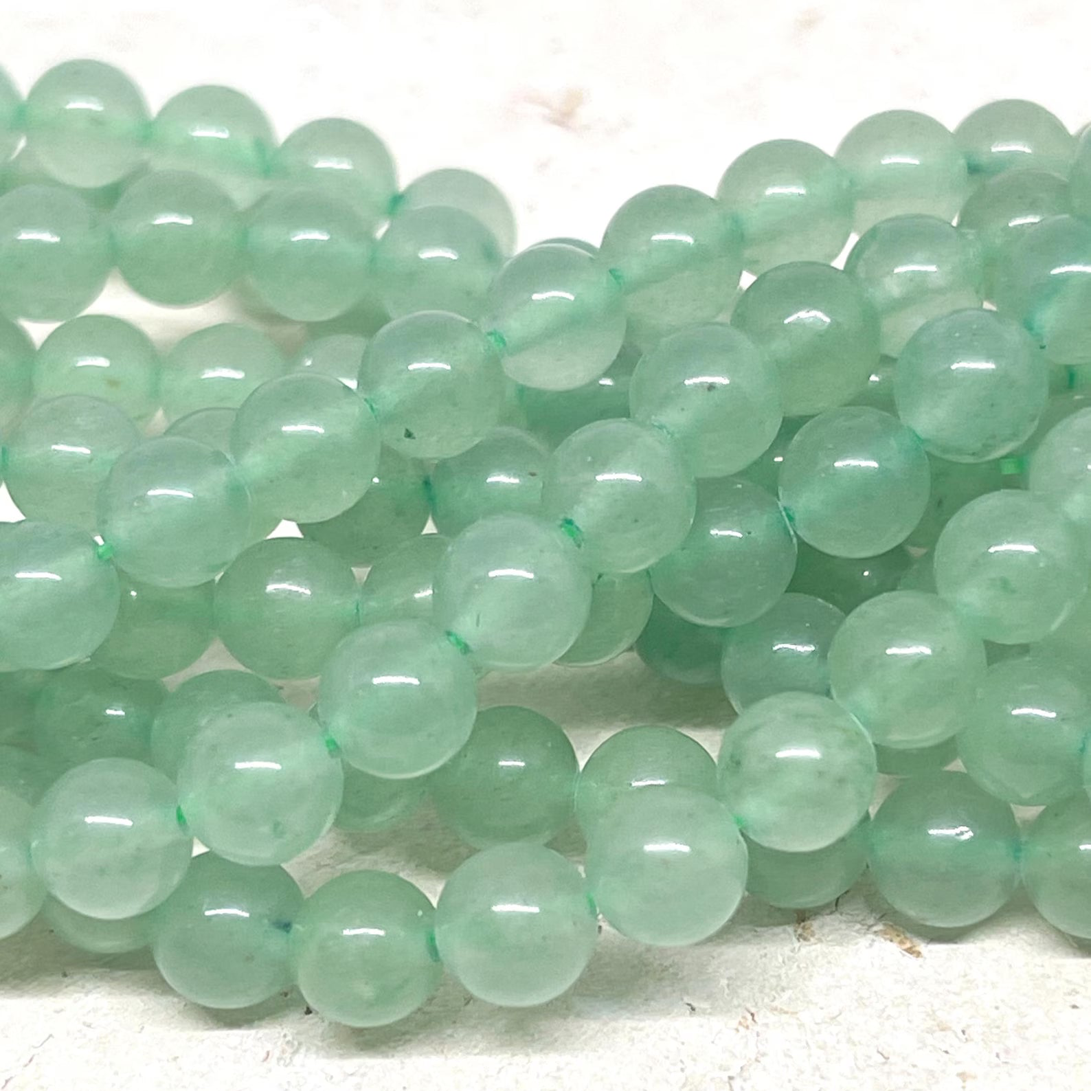 Runde natürliche Aventurin Perlen