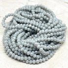 Glasschliffperlen 4mm - Grau Opak