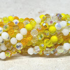 Glasperlen 6mm - Gelb, Weiß, Beige mit Schimmer