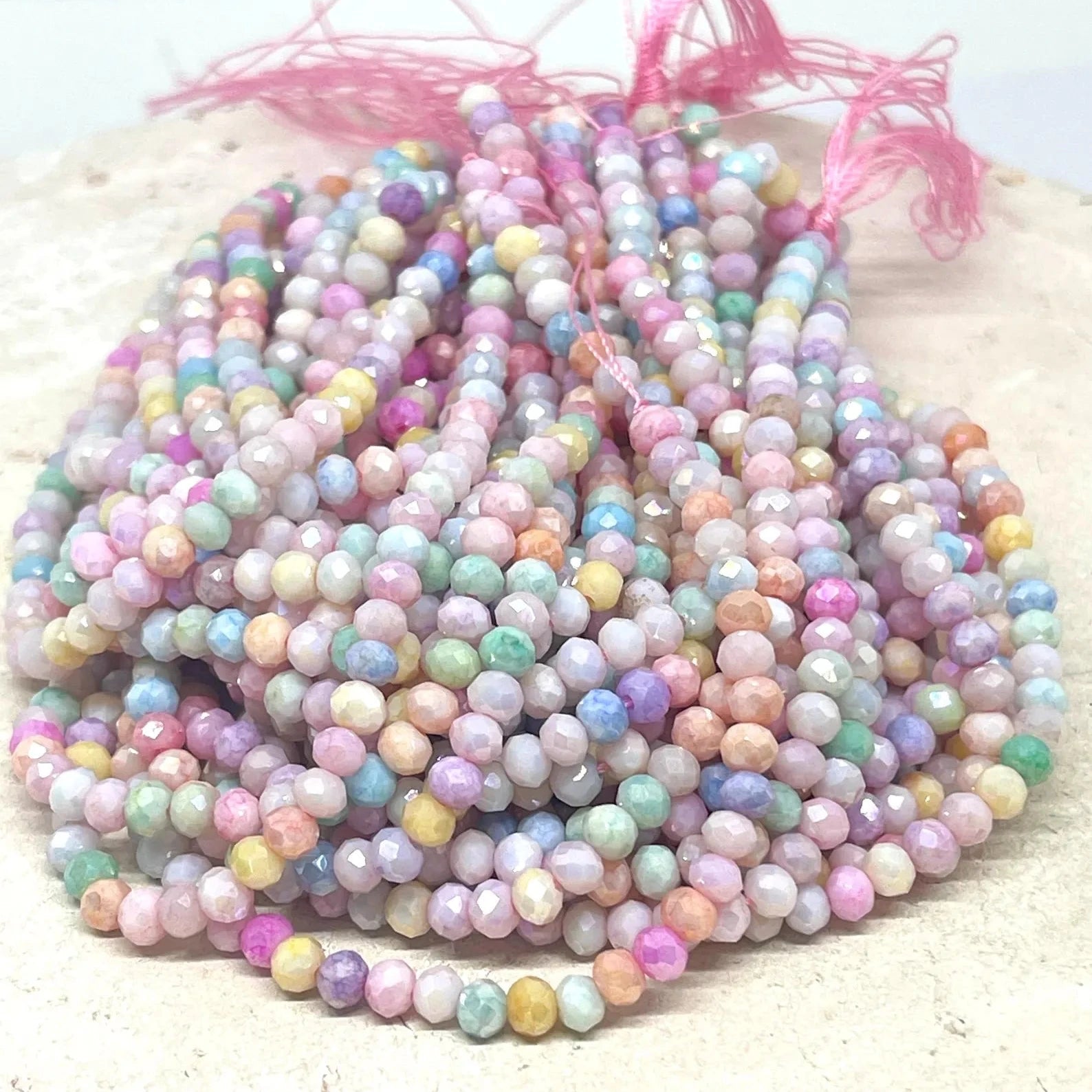 Glasperlen 4mm - Bunt gemischt