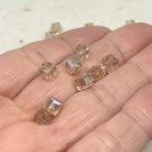 Glaswürfel Glasschliffperlen 6mm - Beige