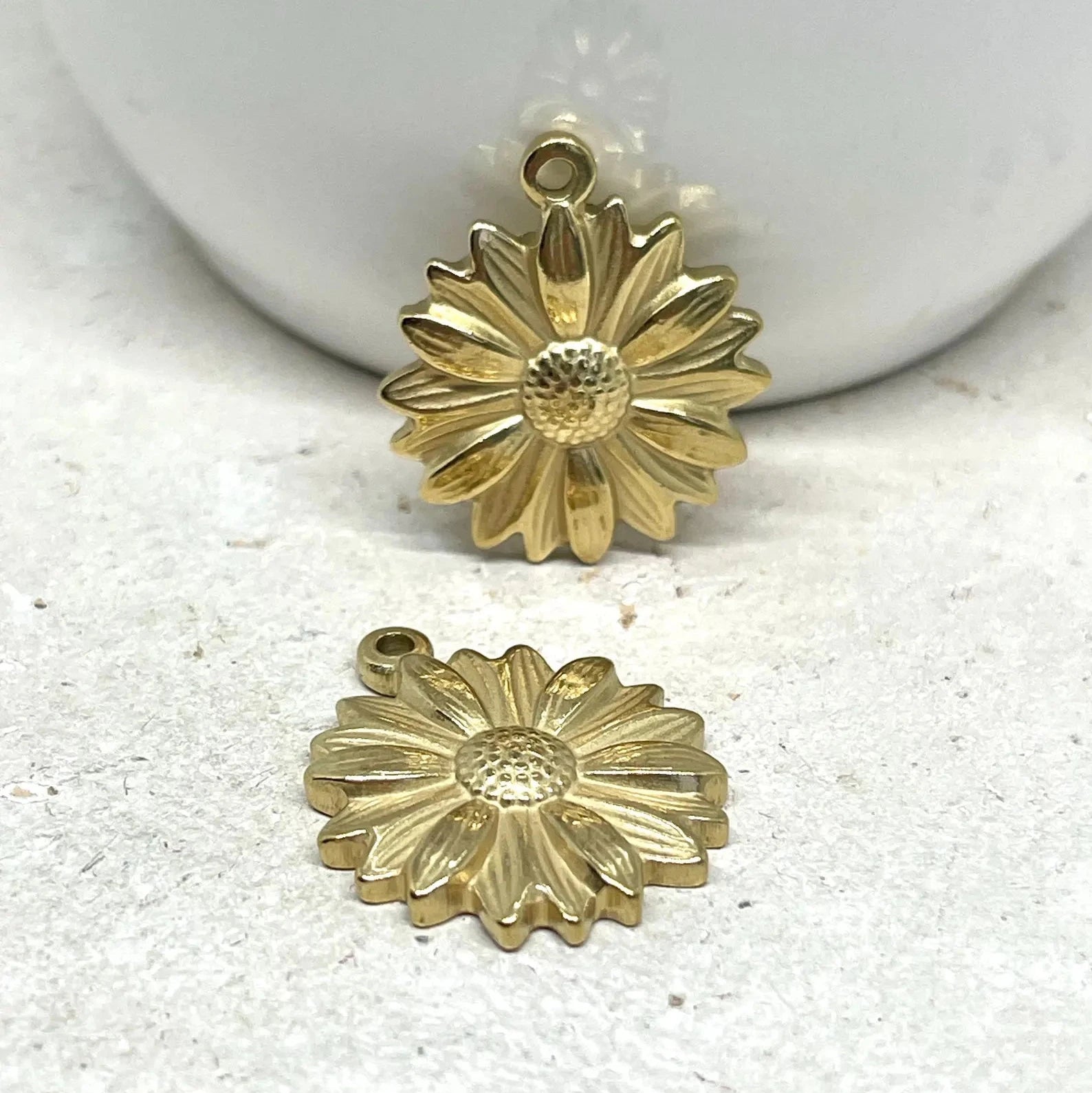 Anhänger Sonneblume Blume aus Edelstahl