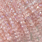 Glaswürfel Glasschliffperlen 6mm - Rosa