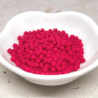 100 St. Böhmische Glasschliffperlen 3mm - Neon Rot