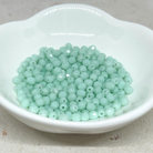 100 St. Böhmische Glasschliffperlen 3mm - Mintgrün