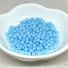 100 St. Böhmische Glasschliffperlen 3mm - Sky Blue
