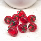 Erdbeere Anhänger aus Acryl, 10 St. Charm Erdbeere
