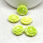5 St. Resin Blümchen, Pastel Blumen Perlen
