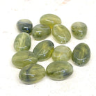 Acryl Perlen Oval 18mm x 13mm Olivgrün