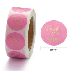 Aufkleber Thank You in Pink Gold 