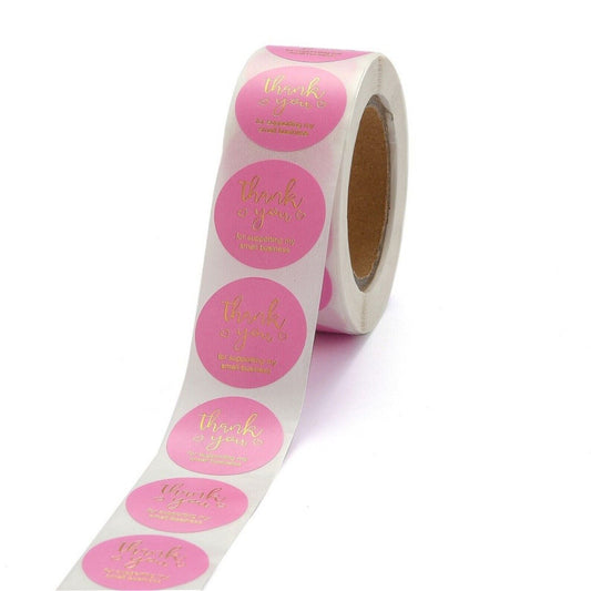 Aufkleber Thank You in Pink Gold 