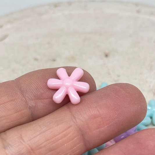 25 St. Acryl Blümchen, Blumen Perlen Bunt gemischt