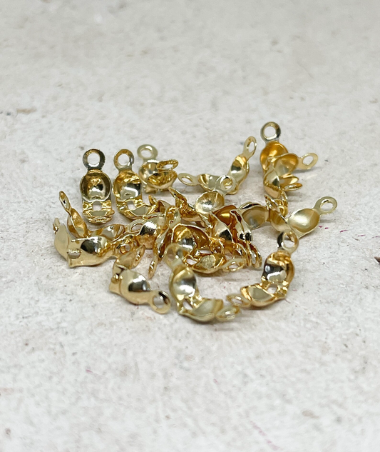 Messing Kalotten vergoldet  7mm x 4mm 20 St.