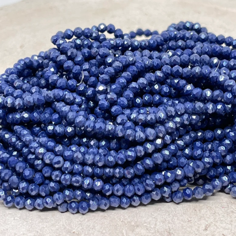 Glasperlen Blau 3mm