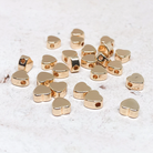 Herzen aus Messing 10 St. vergoldet, Verbinder Perle Herz
