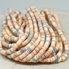 Heishi Perlen Polymer Clay Perlen 4mm Beige Bunt