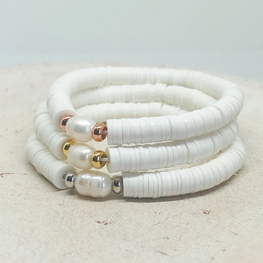 Armband mit Heishi Perlen Surfer Armband
