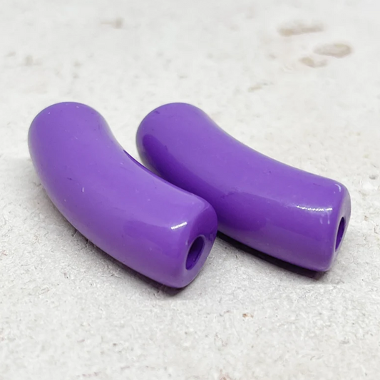 Acryl Röhrenperlen Tubes 35 x 11 mm Violett