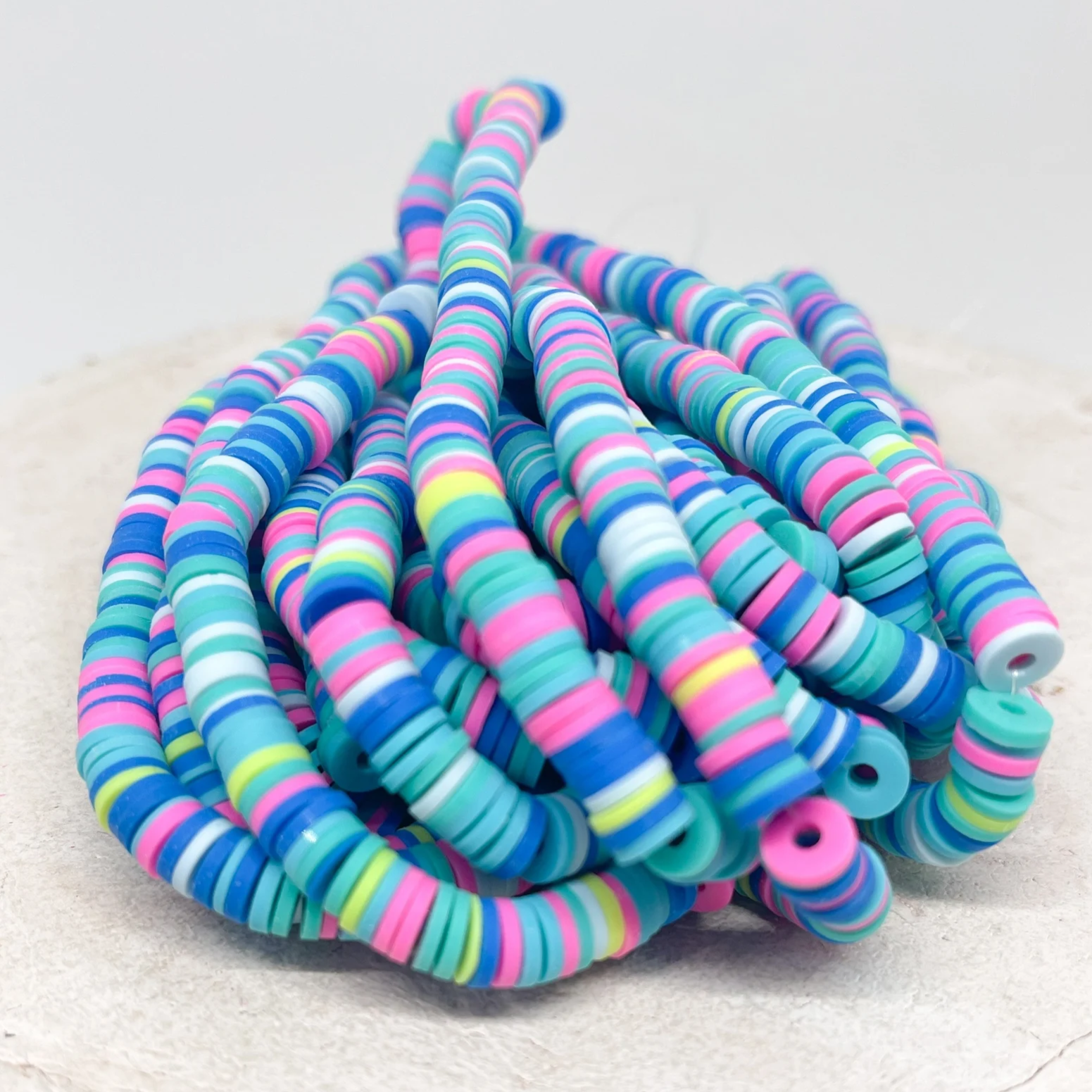Heishi Perlen Polymer Clay Perlen Bunt