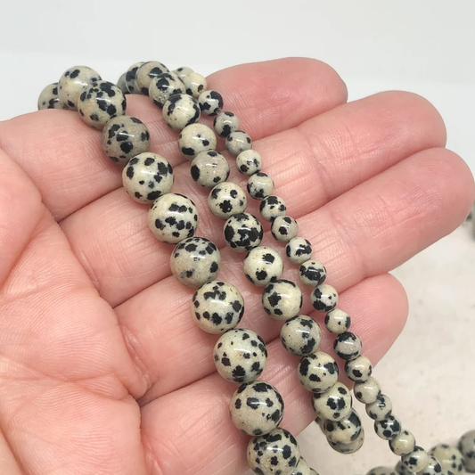 Runde Dalmatiner Jaspis Perlen 8mm /6mm /4mm