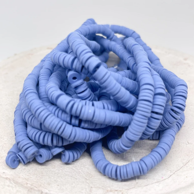 Heishi Perlen Polymer Clay Perlen Himmelblau