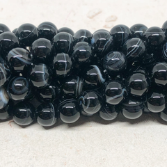 Achat Perlen 8mm schwarz