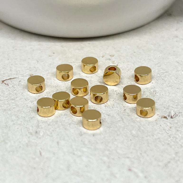 Messing Perlen Rund vergoldete 4mm 10 St.