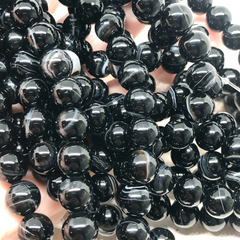 Achat Perlen 8mm schwarz