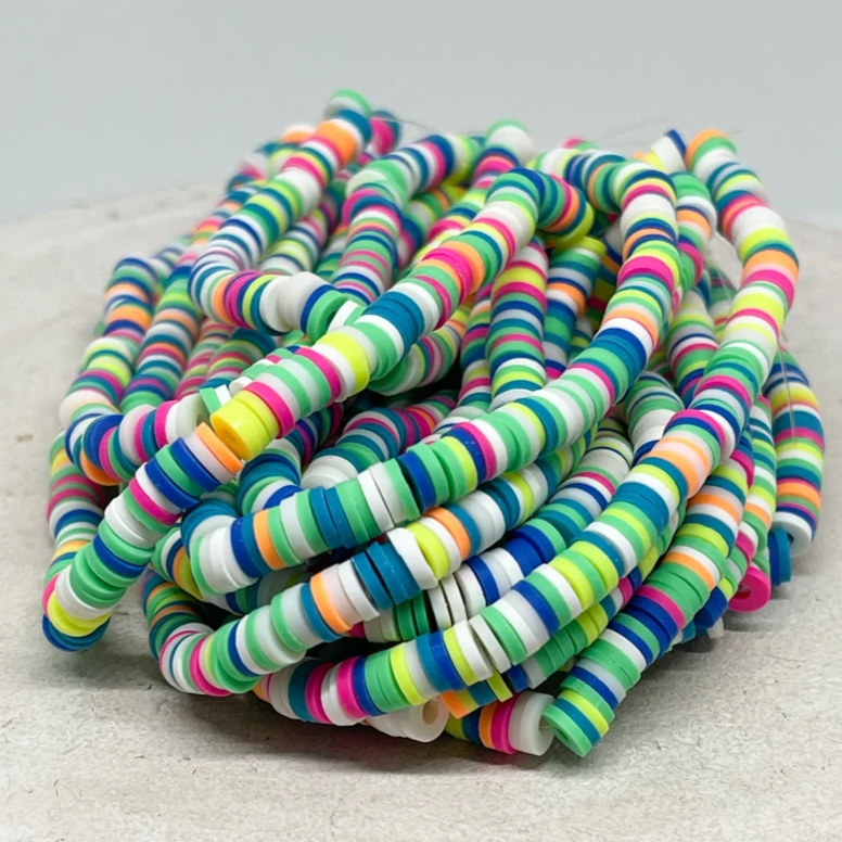 Heishi Perlen Polymer Clay Perlen Grünbunt