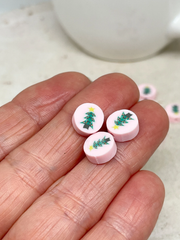 25 St. Polymer Clay Weihnachts Perlen - Tannenbaum