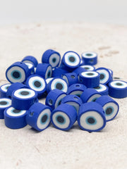Polymer Clay Perlen Böses Auge Polymer - Blau