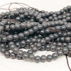 8mm Ebenholz Perlen, ein Strang 48 St. Ebenholz Perlen