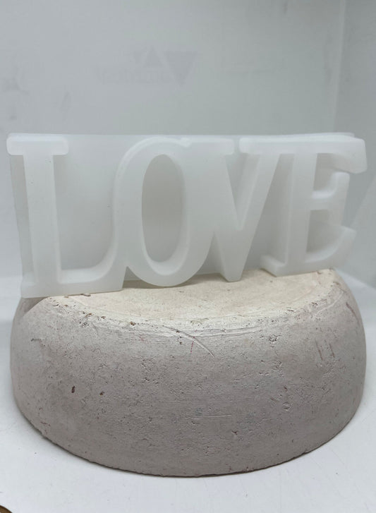 Silikon Gießform - Schriftzug Love