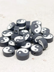 Polymer Clay Perlen Yin und Yang