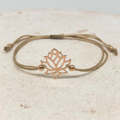 Armband mit  Lotus Blume aus 925 Sterling Silber