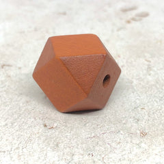 20 St. Polygon Spacer Perlen, Holz Perlen Polygon, facettierte Würfel aus Holz, 20mm achteckige Perlen, Polygon Perle Blau, Grau, Braun