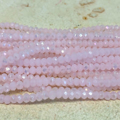 Kristallperlen 2mm 180 St., Rosa Opak Glasschliffperlen, facettierte Perlen, Rosa Perlen 2mm