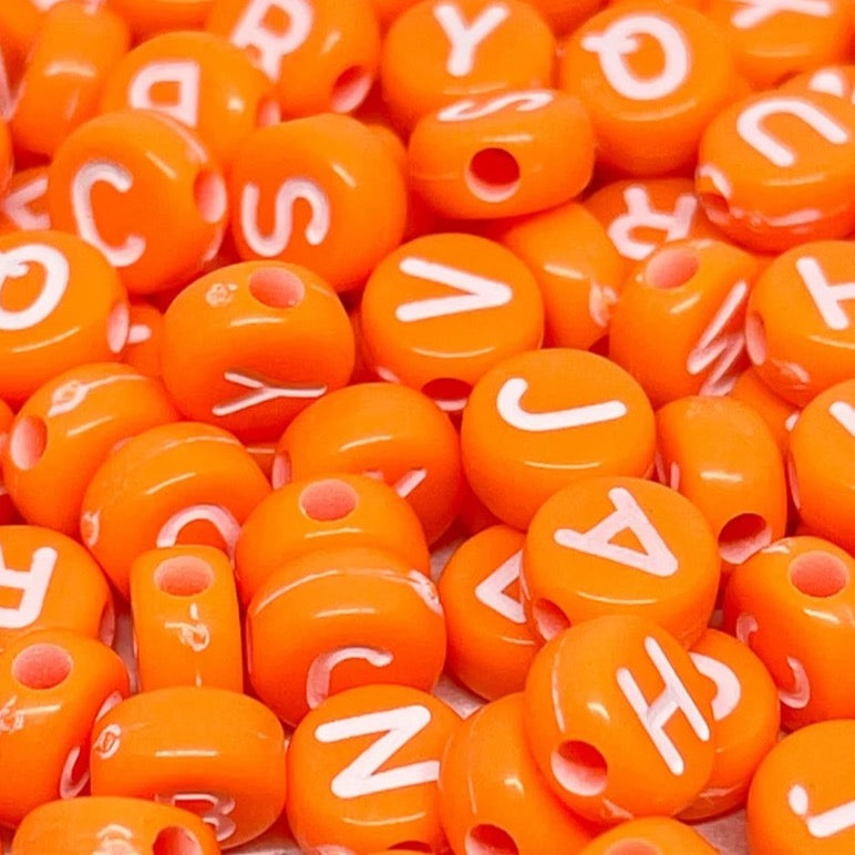 Buchstabenperlen Buchstaben Orange