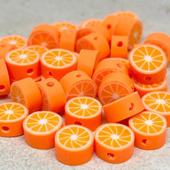 Polymer Clay Frucht Perlen Fruchtperlen - Orange