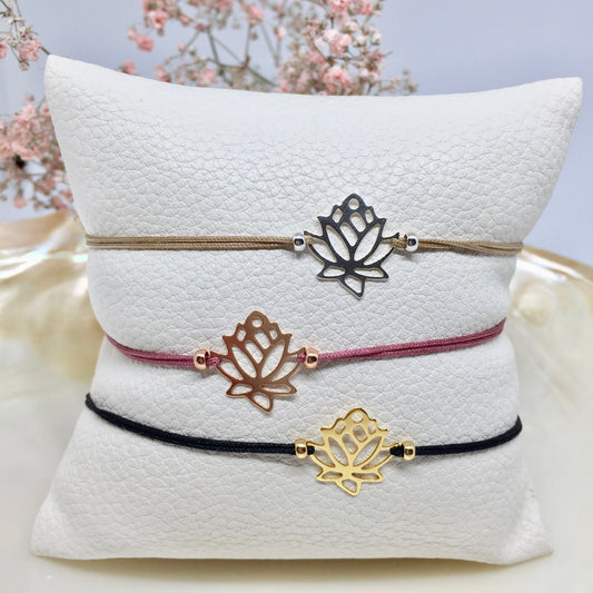 Armband mit Lotusblume aus 925 Sterling Silber Armband, Filigrane Armbänder