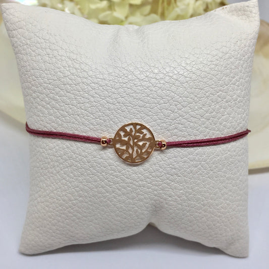 Armband mit Lebensbaum aus rosévergoldet 925 Sterling Silber