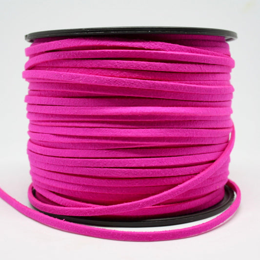 Veloursband 3mm 5m, Schmuckband Pink