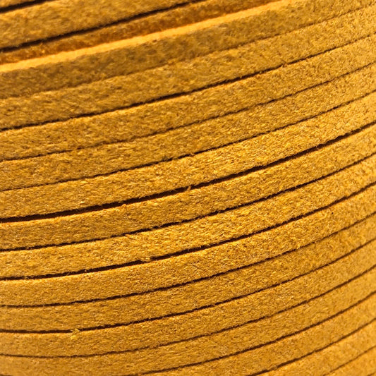 Veloursband 3mm 5m, Schmuckband Senfgelb