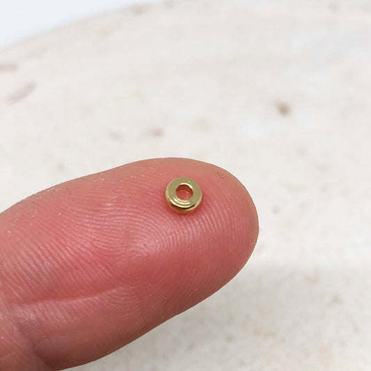 Spacer Perle Messing 30 St. 4mm x 2mm - Goldfarben
