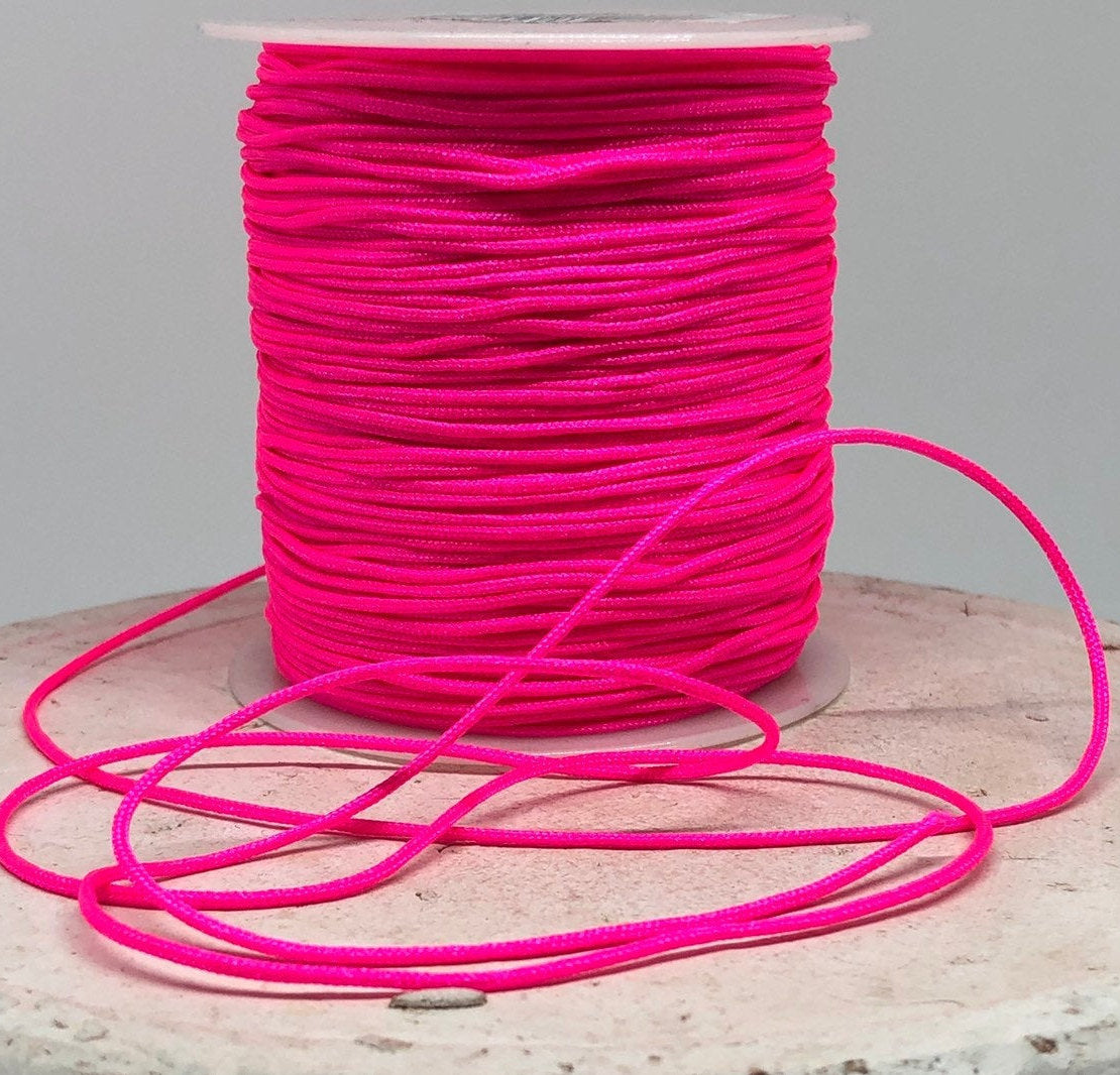 Macraméband 10m 1,5mm - Neon Pink