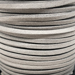 5m Veloursband 3mm Hellgrau