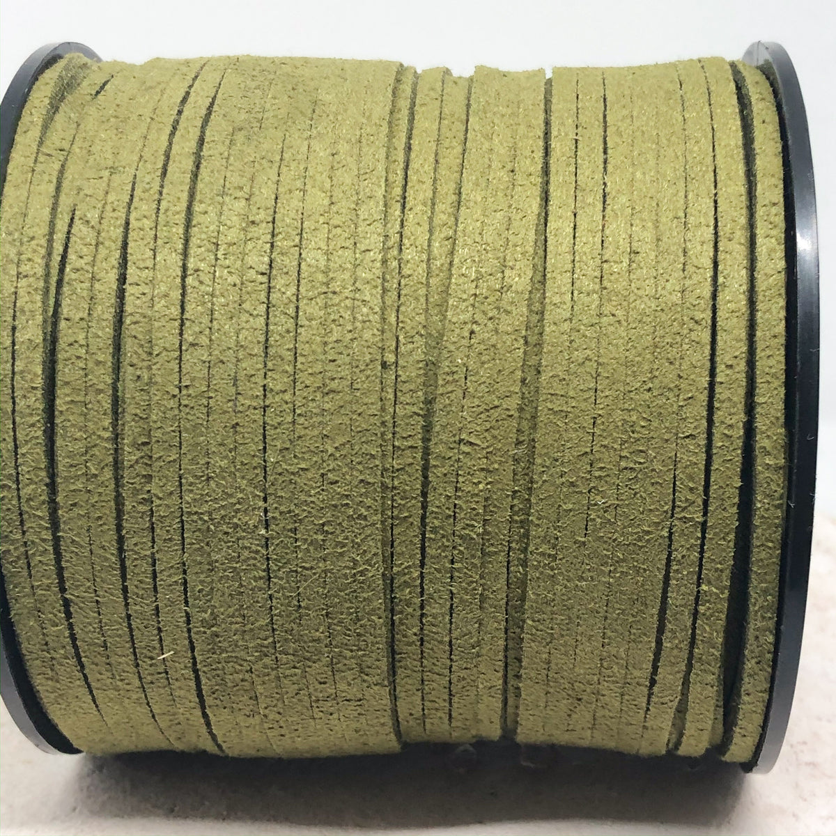 Veloursband 3mm 5m, Schmuckband Olivgrün