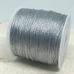 Macraméband 10m 0,5mm Silber Metallic