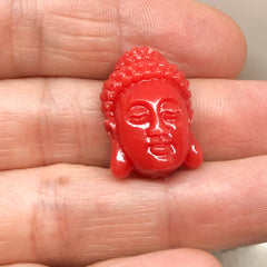 6 St. Buddha Perlen, Buddhakopf Perle. Buddhakopf verschiedene Farben, Acryl Buddhaanhänger